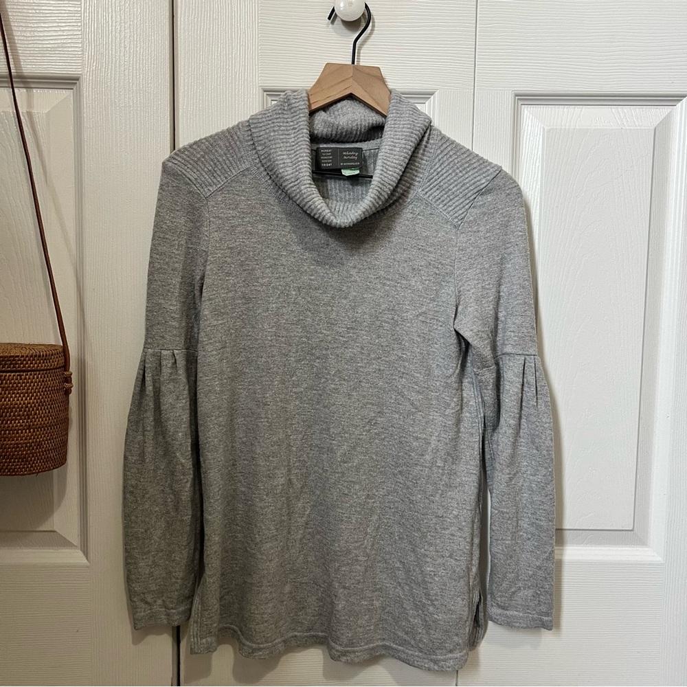 Anthropologie Light Gray Knit Sweater